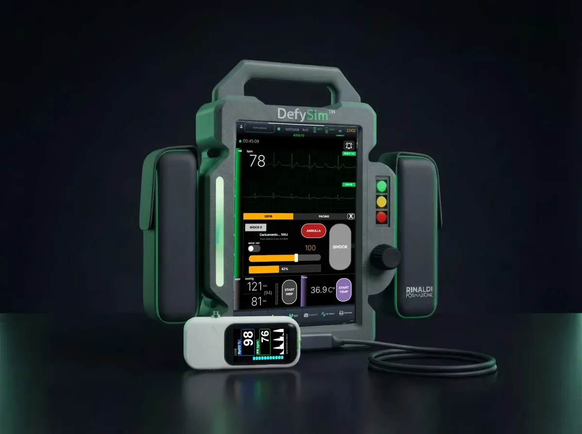 Il simulatore DefySim: monitor/defibrillatore con sensore di saturimetria